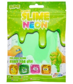 Neon színű puha slime, Zöld Grafix