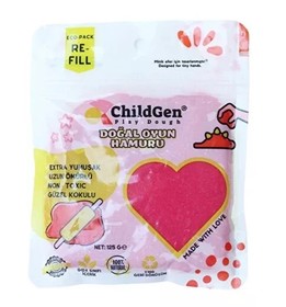 ChildGen 100% természetes gyurma visszazárható tasakban  125 gr, Rózsaszín