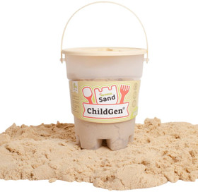 ChildGen kinetikus homokgyurma vödörben 500 gr, Natúr színű