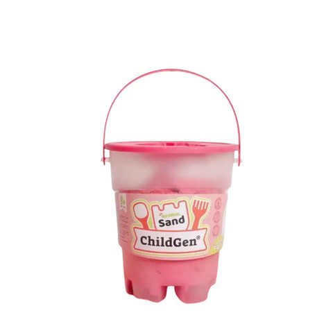 ChildGen kinetikus homokgyurma vödörben 500 gr, Rózsaszín