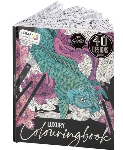 Prémium színező könyv 40 képpel, Halacskás CraftArt