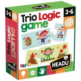 Párosító puzzle -Kihez tartozik?-Trio Logic Game