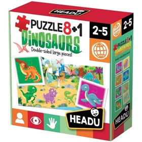 Puzzle 8+1 Dinók-Puzzle 8+1 Dinosaurs