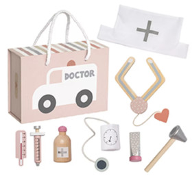 Orvosi játékkészlet kistáskával, rózsaszín Jabadabado