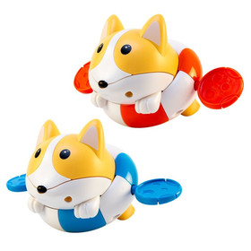 Felhúzható fürdőjáték corgi kutya mentőövvel, kétféle Magni