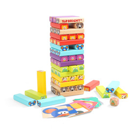 Montessori állatos jenga torony TOPBRIGHT