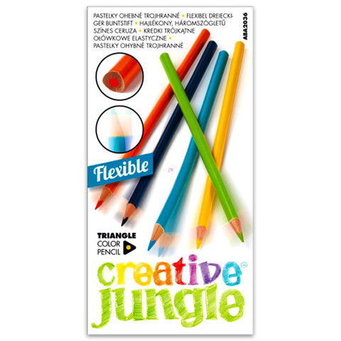 Creative Jungle 12 darabos háromszögletes hajlékony színes ceruza