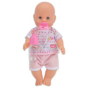 New Born Baby. pisilős baba rózsaszín ruhában
