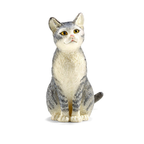 Schleich: ülő macska figura