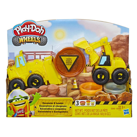 Play-Doh: Kerekek - Kotró és rakodó gépek gyurmaszett