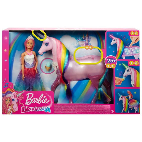 Barbie Dreamtopia: csillámfény unikornis babával