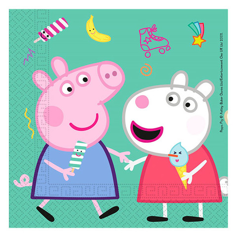 Peppa malac: 20 darabos szalvéta szett - zöld