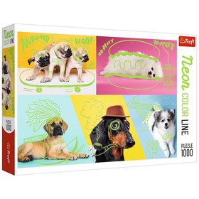 Trefl: Neon Color Line Szuper kutyák 1000 db-os puzzle