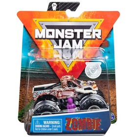 Monster Jam: Zombie kisautó, figurával - piros