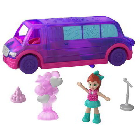 Polly Pocket:Mini parti limuzin kiegészítőkkel és mini babával