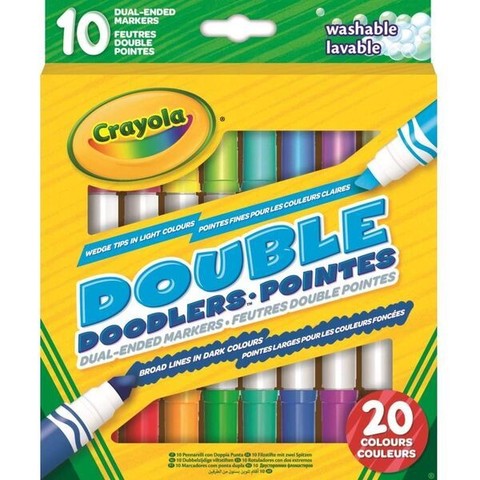 Crayola: Kétvégű, színes filckészlet - 10db-os