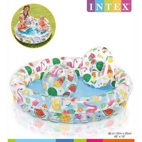 Intex: Gyümölcsös gyermek medence szett ( medence, labda, úszógumi) - 122 x 26 cm