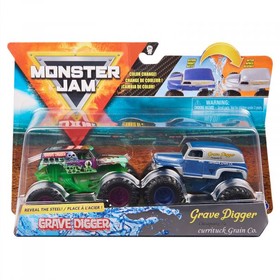 Monster Jam: Grave Digger és színváltós Grave Digger 2 darabos kisautó szett