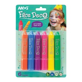 Amos: Pasztel arcfesték - 6 színű