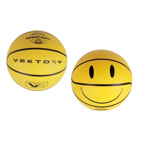 Vektory smiley kosárlabda - sárga