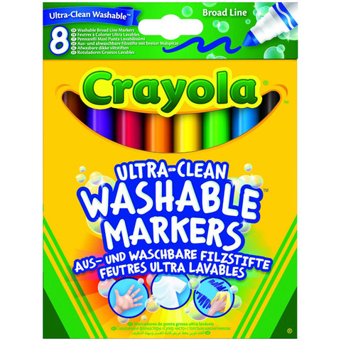 Crayola: 8 darabos extra-lemosható vastag filctoll