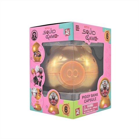 YuMe Squid Game Piggy Bank meglepetés mini figura szerencsemaacban
