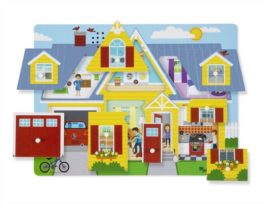 Melissa & Doug Hangos puzzle, A ház körül