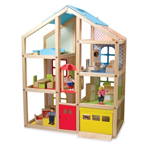 Melissa & Doug Emeletes fa babaház lifttel