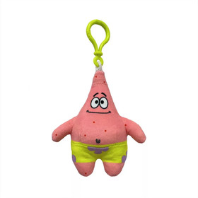 SpongyaBob plüss stáskaklipp, 13 cm - Patick