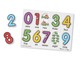 M&D, FA KÉSZSÉGFEJLESZTŐ JÁTÉK, PUZZLE FOGANTYÚVAL, SZÁMOK