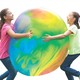 Tie Dye Groovy Wubble, 75 cm, pink