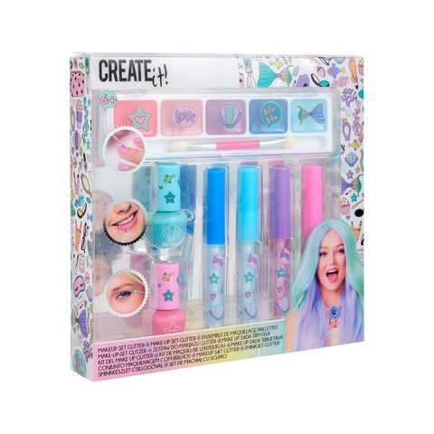 Canenco Create It! Make-Up szett csillámos sellő színekkel