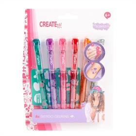 Canenco Create It! Tetováló zseléstollak sablonnal, 6 db - többféle