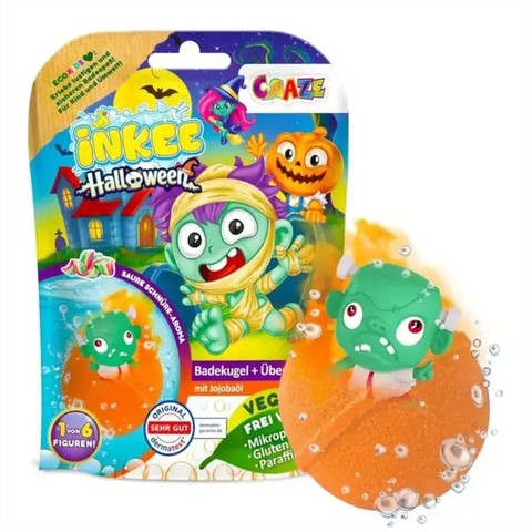 Craze Inkee vegán fürdőbomba meglepetéssel, Halloween - Gyümölcsös gumicukor