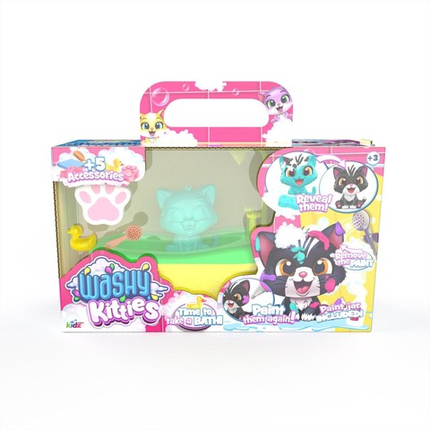 Washy Friends Color Reveal Pancsoló cicusok káddal és 5 kiegészítővel - Cirmi