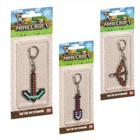 Minecraft fém kulcstartó, 2. sorozat - többféle