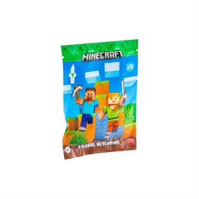 Minecraft flokkolt mini figurás kulcstartó tasakban - többféle