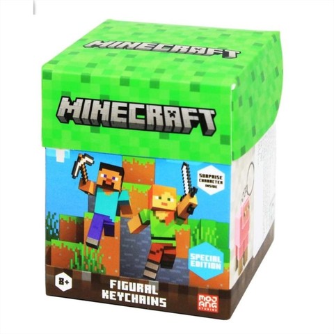 Minecraft meglepetés figura kulcstartó, 13 cm, 2. sorozat - többféle
