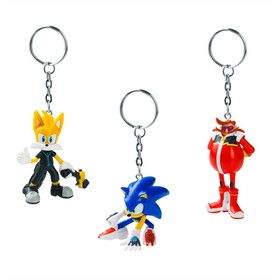Sonic Prime meglepetés minifigura kulcstartó tasakban - 12 féle