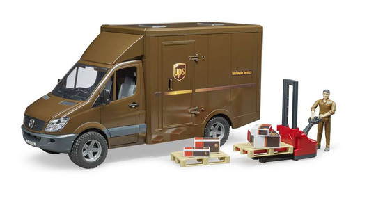 Bruder MB Sprinter UPS teherautó sofőrrel és tartozékokkal (02538)