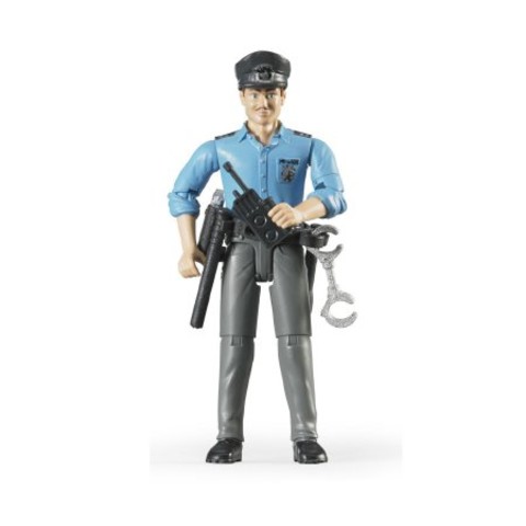 Bruder Bworld Világos bőrű rendőr felszereléssel (60050)