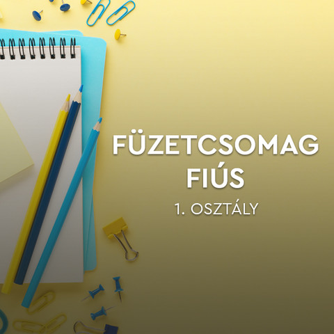 1. osztályos füzetcsomag töltött tolltartóval - fiús