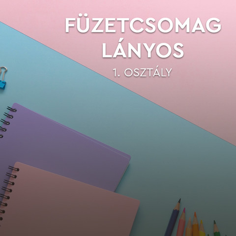 1. osztályos füzetcsomag töltött tolltartóval - lányos