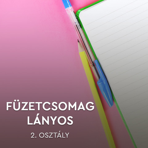 2. osztályos füzetcsomag töltött tolltartóval - lányos