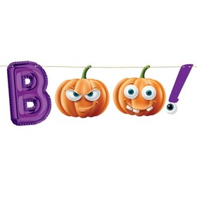 Boo! Halloweeni papír füzér - 150 cm