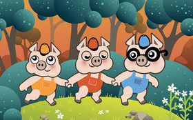 A három kismalac diafilm - The Three Little Pigs (angol)