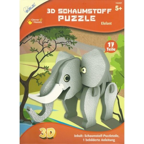 Mammut 3D Puzzle elefánt 17 db-os