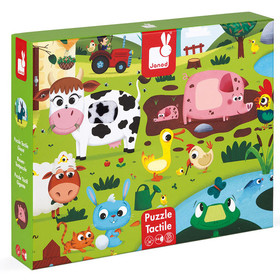 Tapintós puzzle - farm állatok - 20 darabos 