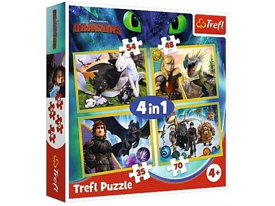 Így neveld a sárkányodat 3 - 4 az 1-ben puzzle