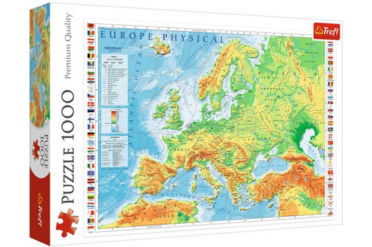 Puzzle 1000 db - Európa térképe - Trefl